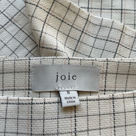 Joie Botan White Plaid Ruffle Tiered Mini Skirt, size 8 - Picture 13 of 16